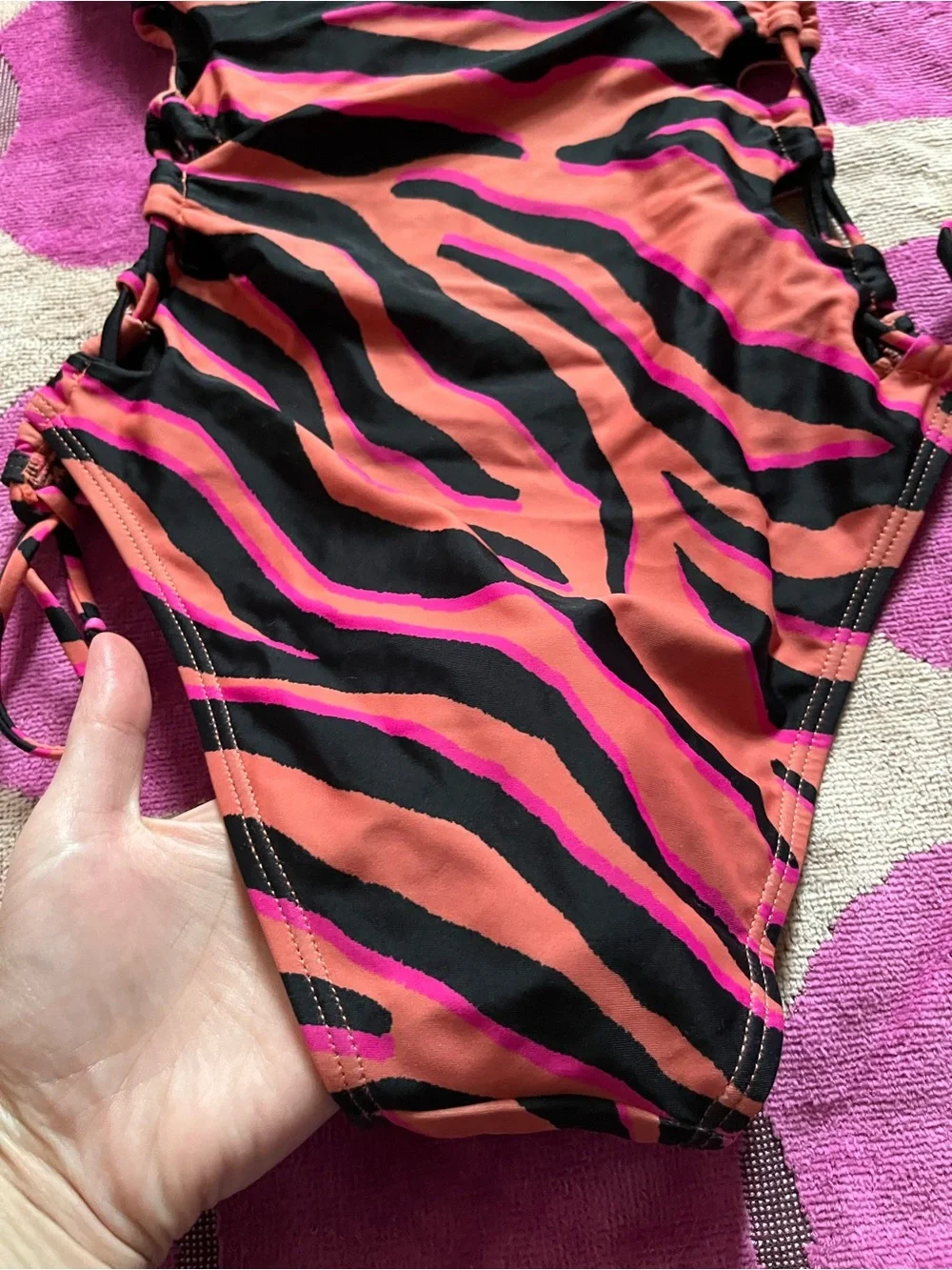 Decree 90’s Style Animal Print Cheeky One Piece Swimsuit